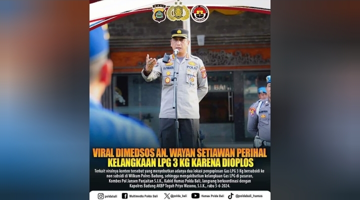 Polda Bali Respon Terkait Dugaan Pengoplosan Gas Melon di Badung