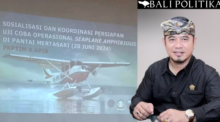 Wandhira Kritisi Uji Coba Seaplane di Pantai Mertasari