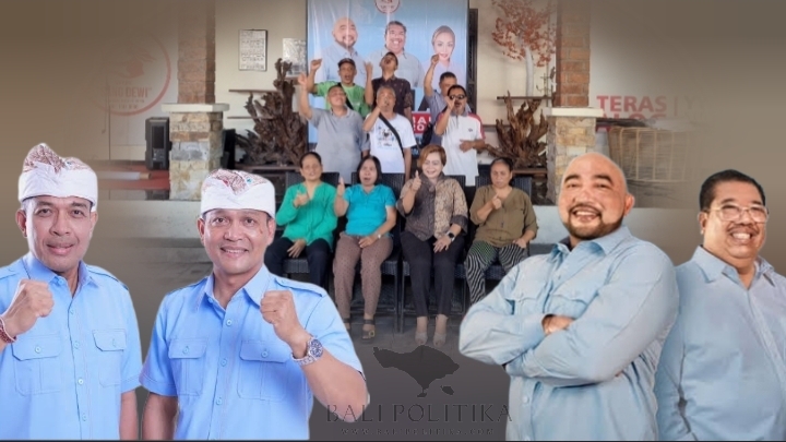 Komunitas Tuna Netra Bali Satu Jalur Coblos Baju Biru